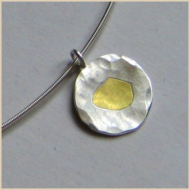 Sun silver/gold pendant